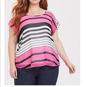 Torrid size 2 sheer super cute top bnwt